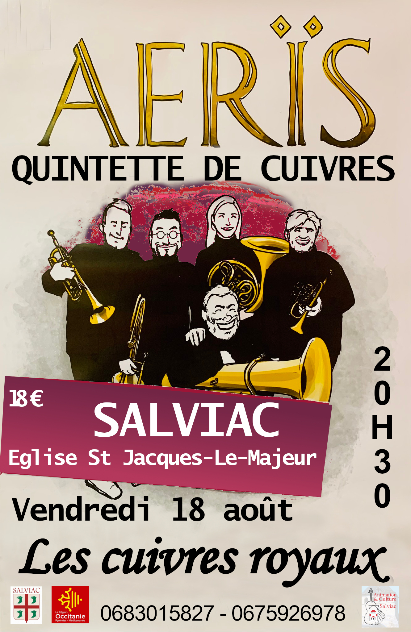 Le Quintette Aeris à Salviac Les Cuivres Royaux Blog Des Bourians 